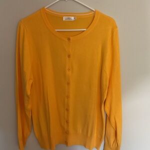 Stylish Yellow Cardigan Sweater